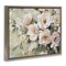 Stupell Industries Cream Dynamic Florals Floater Framed Canvas Wall Art Design by Petal Prints Design